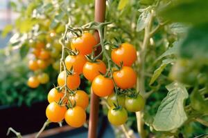 Ripe orange tomato. Illustration photo