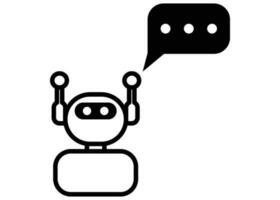 chatbot icono contorno vector