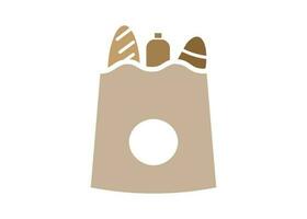 Food bag icon design template isolated illustration vector