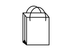 Paper bag icon design template isolated illustration vector