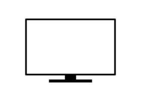 Big TV icon outline vector