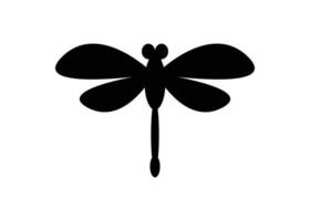 Dragonfly icon design silhouette template illustration vector