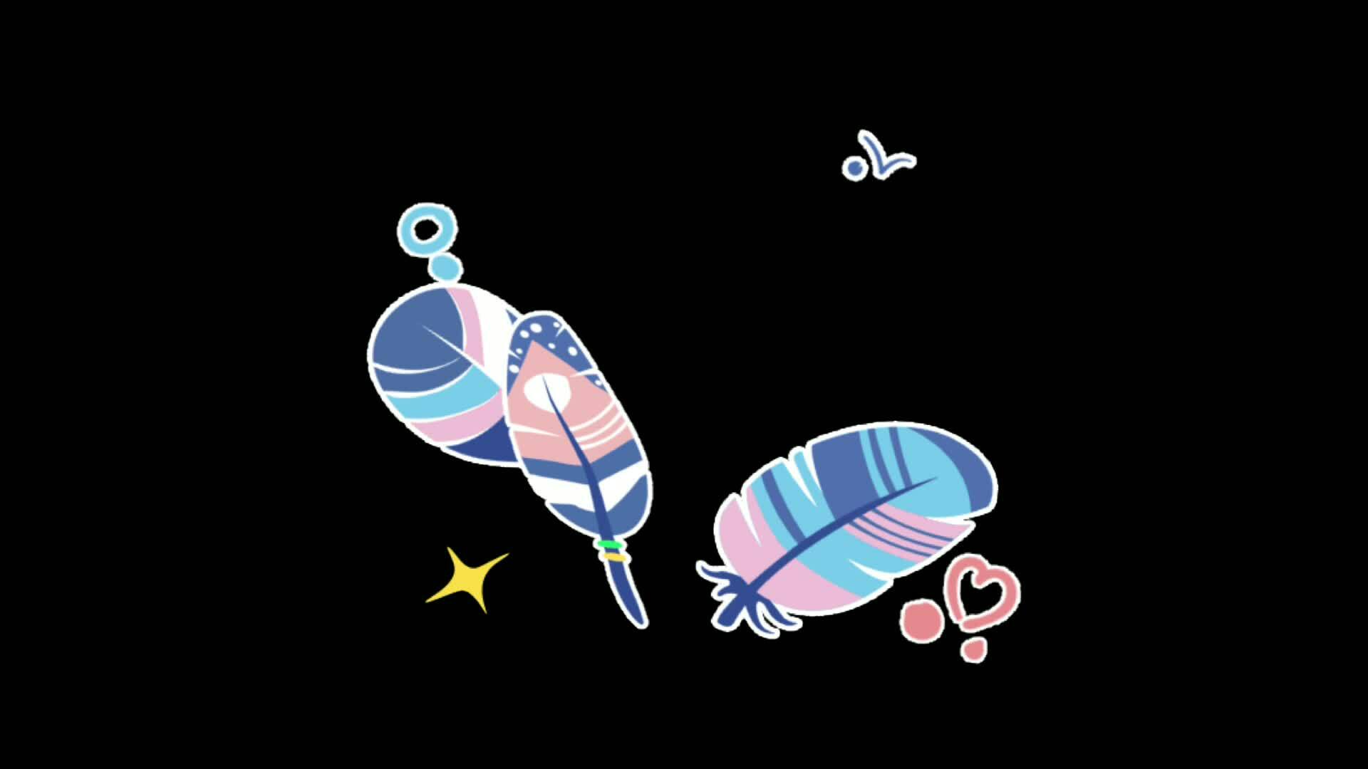 Feathered love black screen background 24534915 Stock Video at Vecteezy