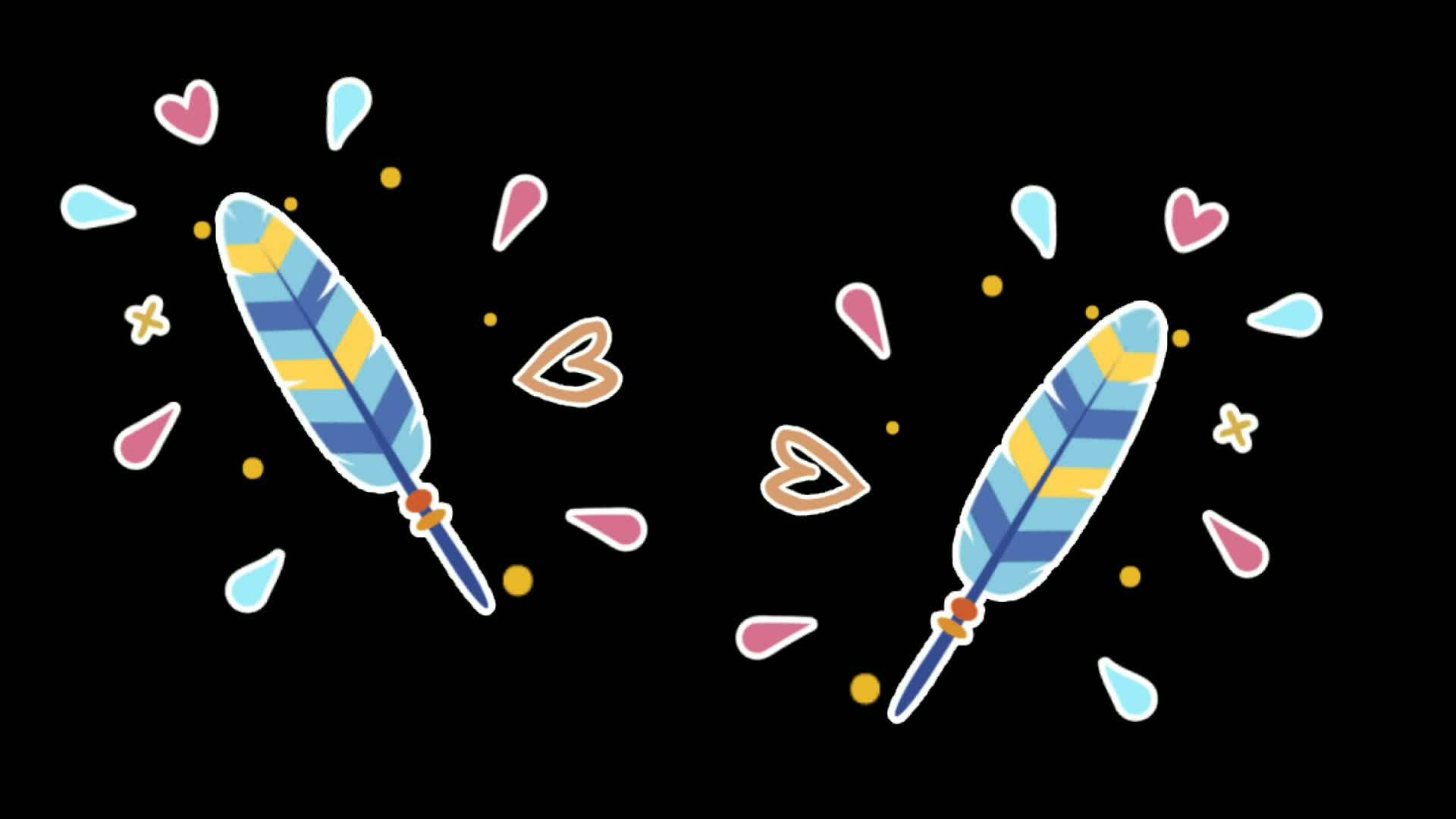 Feathered love black screen background 24534941 Stock Video at Vecteezy