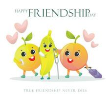 Happy friendship day illustration vector