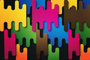 Colorful puzzle background vector. Colorful abstract design background vector. vector