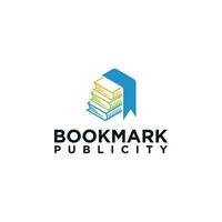 Book with bookmark logo vector
