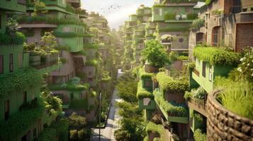 Eco friendly urban design. Illustration photo