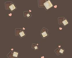 Chocolate illustration banner templates vector