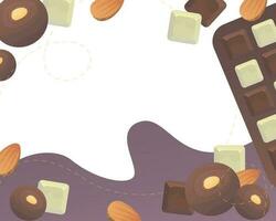 Chocolate illustration banner templates vector