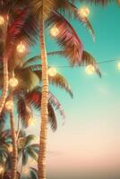 Summer night beach party background. Illustration photo