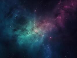 Night sky Universe filled with stars and nebula Galaxy abstract cosmos background. photo