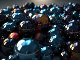 Futuristic abstract spheres geometric background created with technology. photo