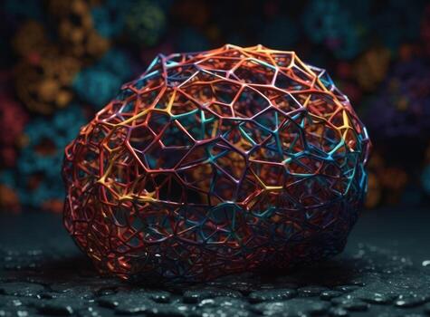 Colorful abstract background An abstract image featuring organic shapes and lines that intersect and overlap created with technology. photo