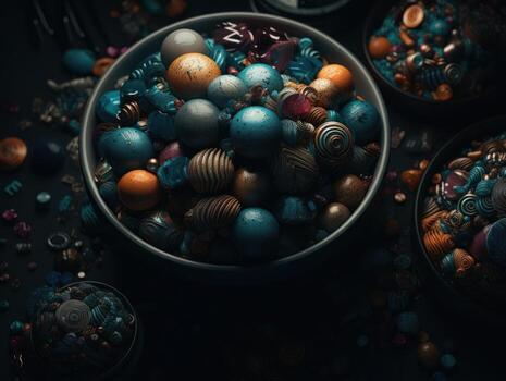 Composition with abstract geometric shapes and primitives Modern background created with technology photo