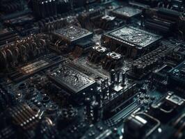 Technology circuit board pattern Motherboard industrial background Created with technology photo