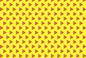 Red, white, and yellow triangle confetti seamless pattern. Triangular shapes vector background.