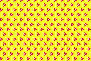 Red, white, and yellow triangle confetti seamless pattern. Triangular shapes vector background.