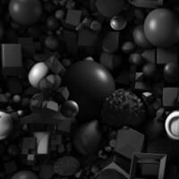 Dark black Geometric grid background created with technology photo