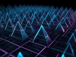 Futuristic abstract triangle geometric background created with technology photo