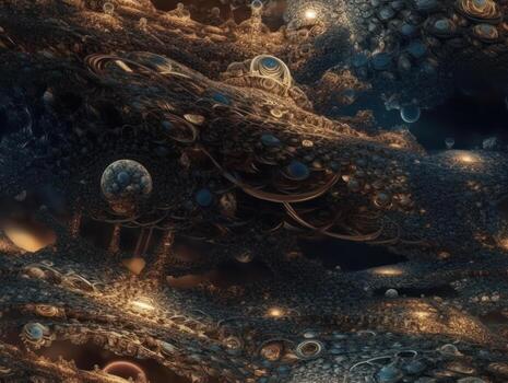 Dark abstract psychedelic background Modern dark abstract texture Created with technology. photo