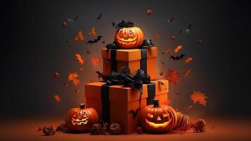 Halloween sale background. Illustration photo