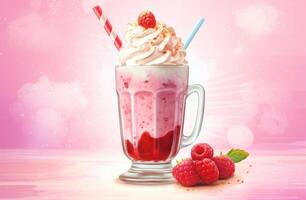 Raspberry smoothie. Illustration photo