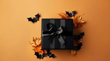 Autumn gift box. Illustration photo