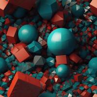 Colorful seamless geometric pattern created with technology photo