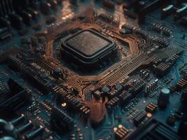 Technology circuit board pattern Motherboard industrial background Created with technology photo