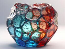 Colorful glass abstract background An abstract image featuring organic shapes and lines that intersect and overlap created with technology. photo