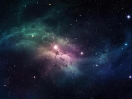 Night sky Universe filled with stars and nebula Galaxy abstract cosmos background. photo