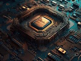 Technology circuit board pattern Motherboard industrial background Created with technology photo