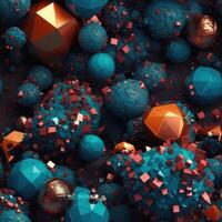 Colorful seamless geometric pattern created with technology photo