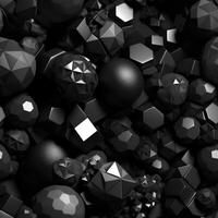 Dark black Geometric grid background created with technology photo