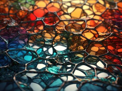 Colorful glass abstract background An abstract image featuring organic shapes and lines that intersect and overlap created with technology. photo