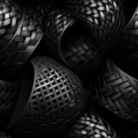 Dark black Geometric grid background created with technology photo