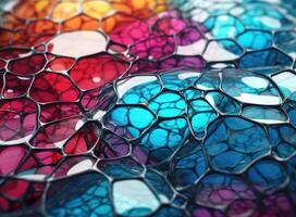 Colorful glass abstract background An abstract image featuring organic shapes and lines that intersect and overlap created with technology. photo