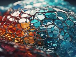 Colorful glass abstract background An abstract image featuring organic shapes and lines that intersect and overlap created with technology. photo