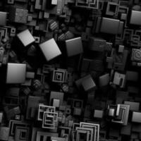 Dark black Geometric grid background created with technology photo