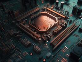 Technology circuit board pattern Motherboard industrial background Created with technology photo