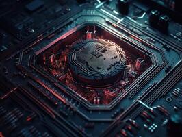 Technology circuit board pattern Motherboard industrial background Created with technology photo