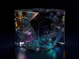 futurista vaso cubo antecedentes generativo ai tecnología. foto