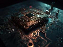 Technology circuit board pattern Motherboard industrial background Created with technology photo