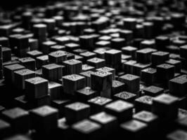 Futuristic cubes background Abstract geometric mosaic grid Square tiles pattern technology photo