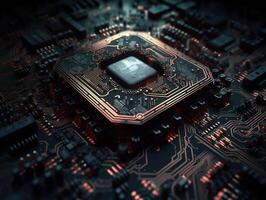 Technology circuit board pattern Motherboard industrial background Created with technology photo