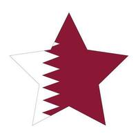 Qatar flag in shape. Flag of Qatar in shape. vector