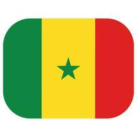 Senegal flag. Flag of Senegal in shape vector