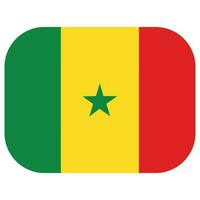 Senegal flag. Flag of Senegal in shape vector