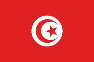 Flag of Tunisia. Tunisia flag with the design shape vector
